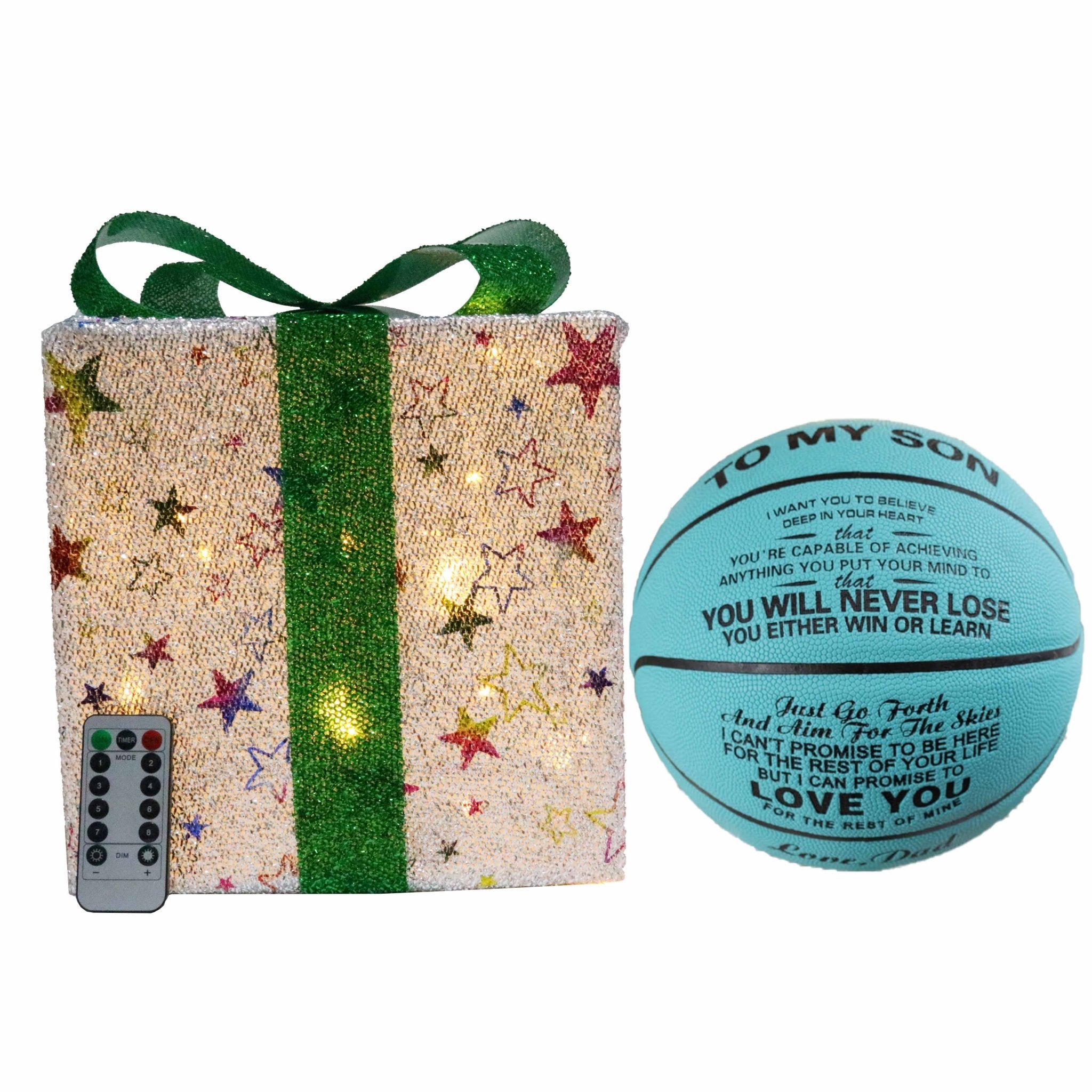 Personalized Letter Basketball For Son, Basketball Indoor/Outdoor Game Ball For Boy, Birthday Christmas Gift For Son From Dad - Family Watchs