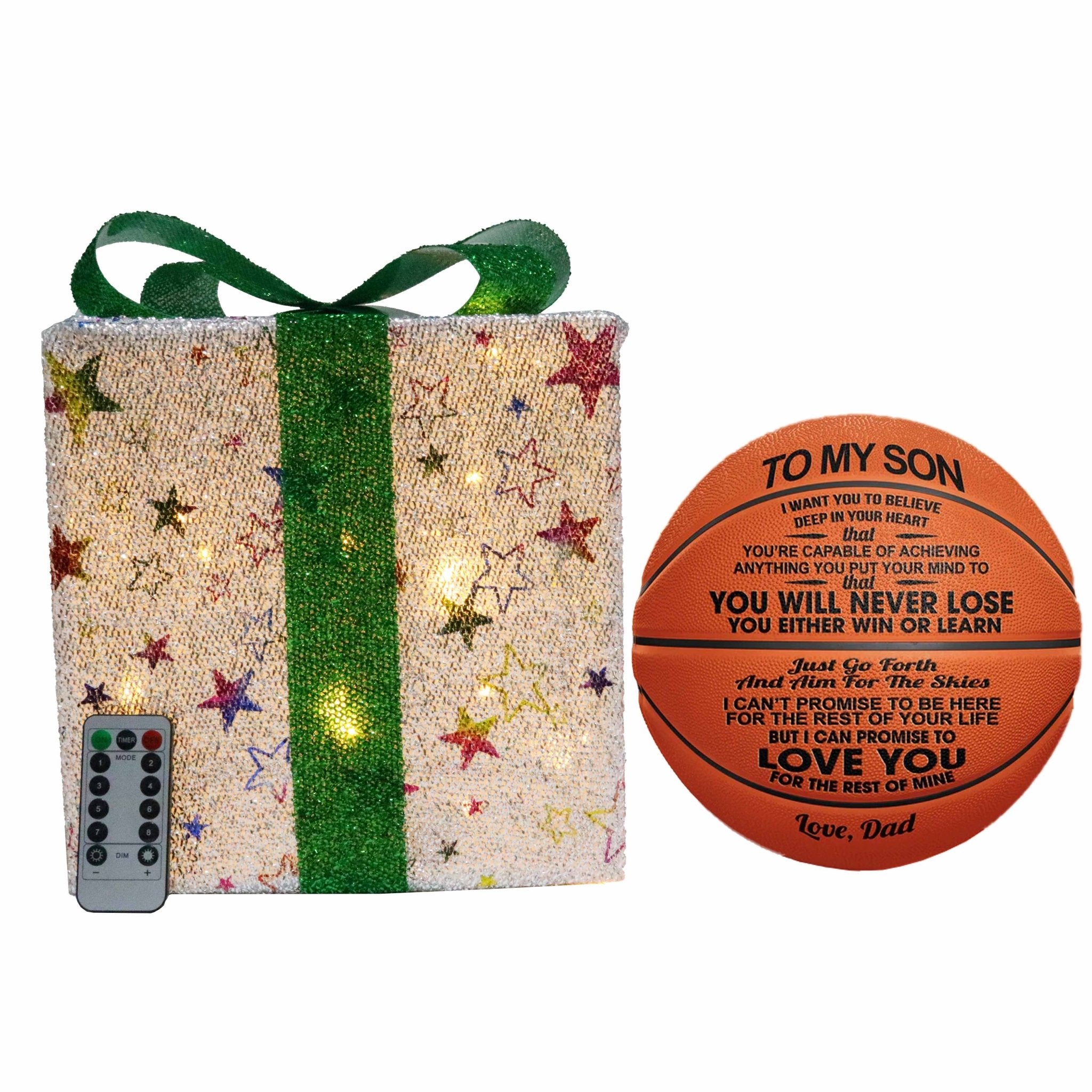 Personalized Letter Basketball For Son, Basketball Indoor/Outdoor Game Ball For Boy, Birthday Christmas Gift For Son From Dad - Family Watchs