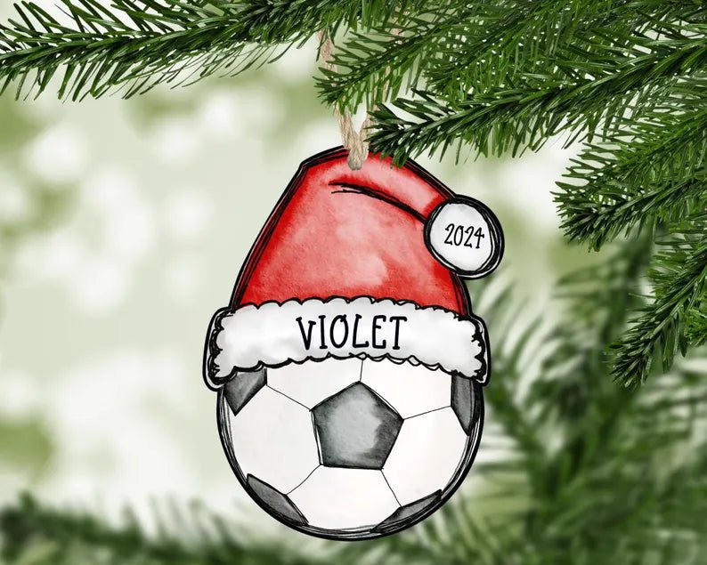 Soccer Christmas Ornament, Soccer Ornament, 2024 Soccer Ball Ornament, Personalized Soccer Ornament, Soccer Mom Gift Idea, Soccer Dad Gift - Family Watchs
