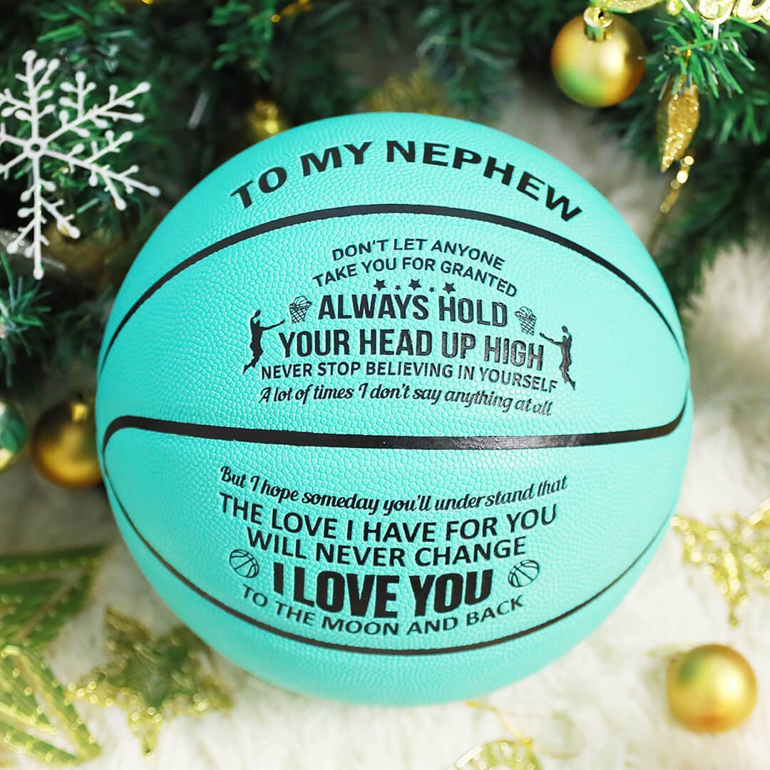 To My Nephew - I Love You To The Moon And Back - Basketball Light Blue - Family Watchs