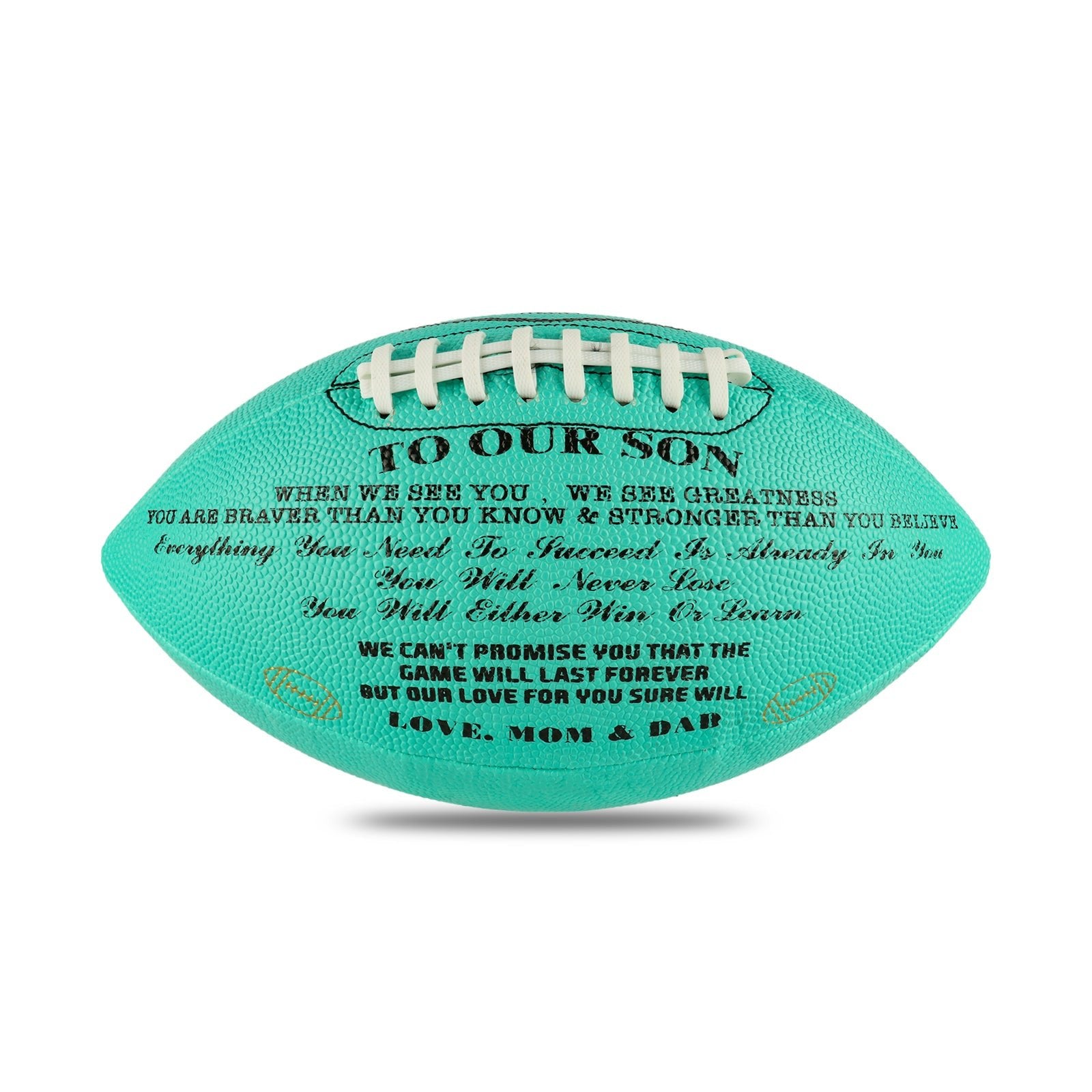 To Our Son - Personalized Football Birthday Graduation Christmas Holiday Gift,Blue - Family Watchs