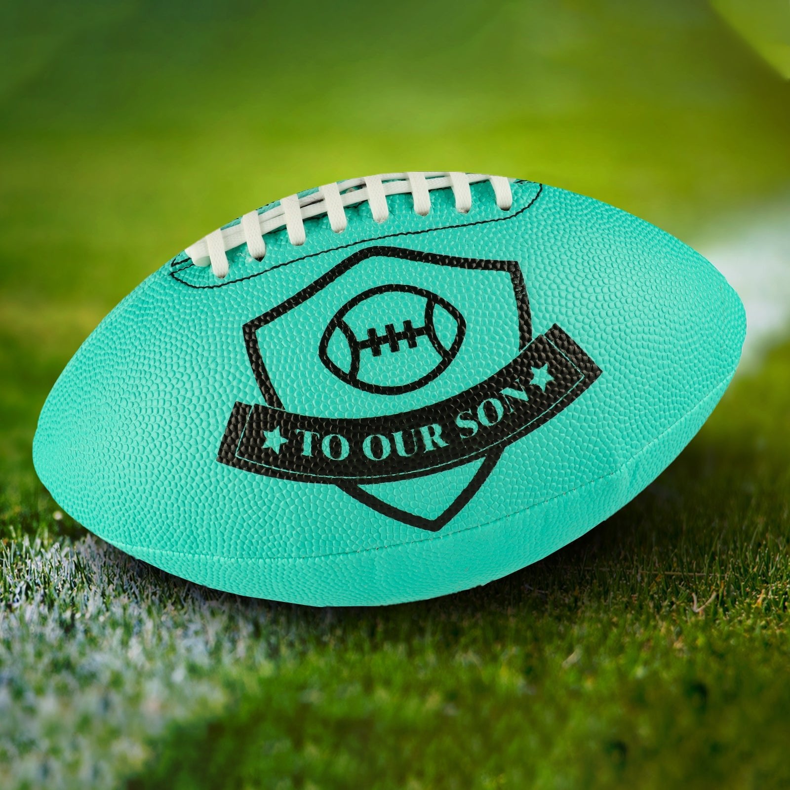 To Our Son - Personalized Football Birthday Graduation Christmas Holiday Gift,Blue - Family Watchs