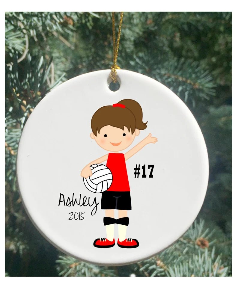2024 Personalized Christmas Ornament Volleyball Player, Volleyball Player Christmas Ornament, Kids Ornament, Kids Christmas Ornament - Family Watchs