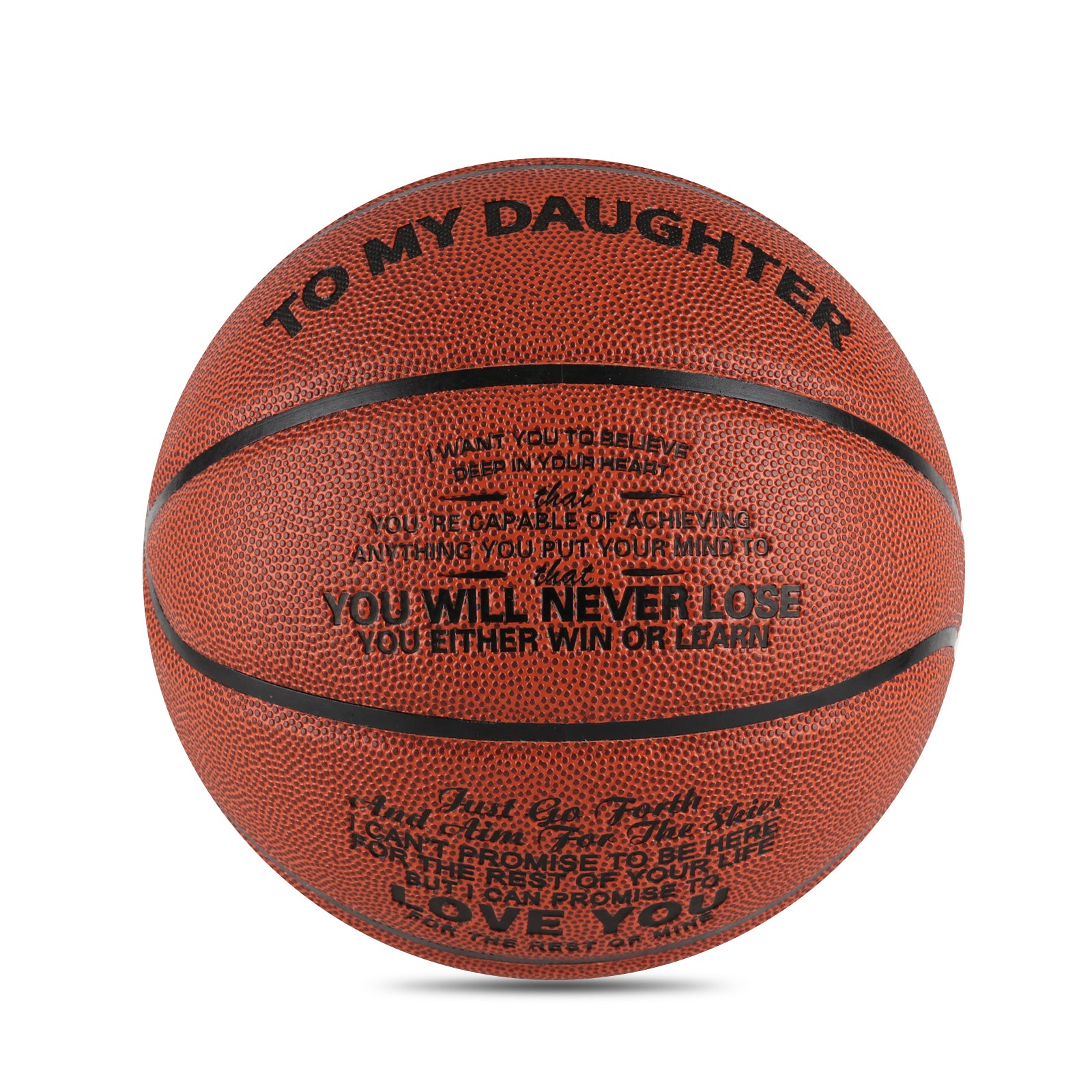 Personalized Letter Basketball For Daughter From Mom, Basketball Indoor/Outdoor Game Ball For Girl, Birthday Christmas Gift For Daughter From Mom