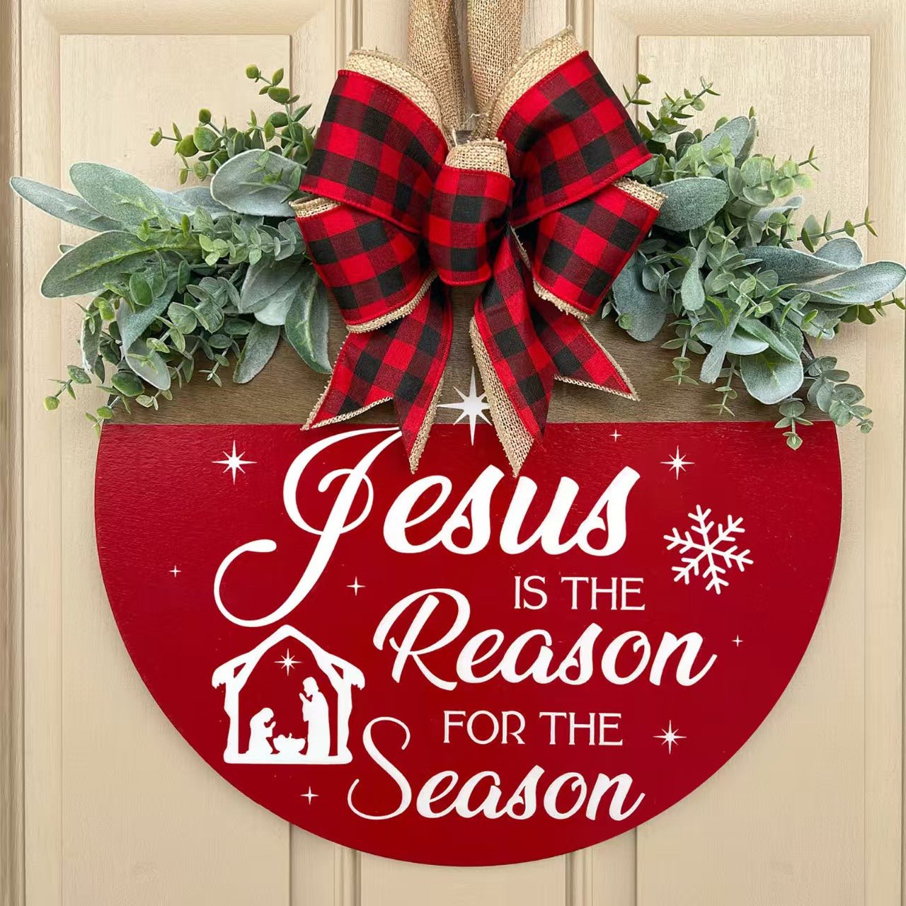 Christmas Front Door Decor | Ho Ho Ho | Christmas Wreath | Christmas Door Hanger | Christmas Sign | Christmas Door Wreath | Christmas - Family Watchs