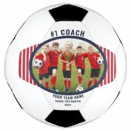 Coach Thank You Team Photo Personalized Soccer Ball - Family Watchs