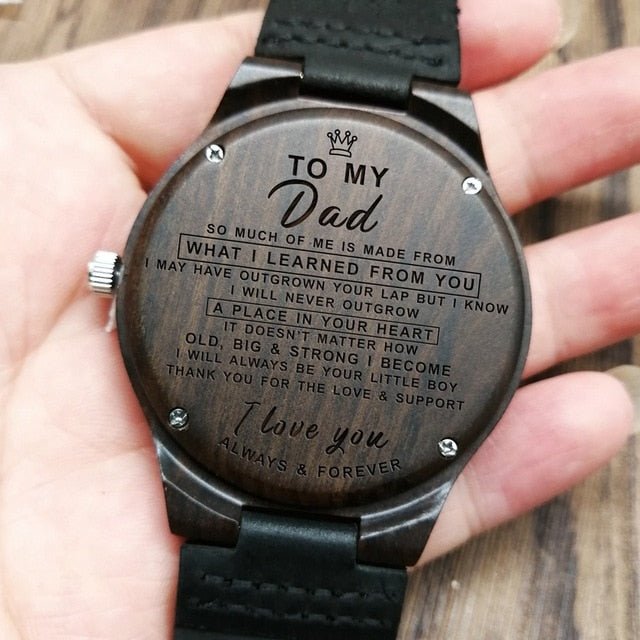Familywatchs Gift Customized Personalise Wooden Watch For Dad - Family Watchs