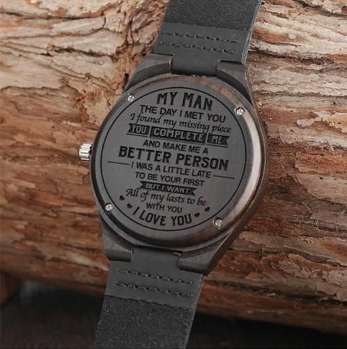 Familywatchs Gift Customized Personalise Wooden Watch For Man - Family Watchs