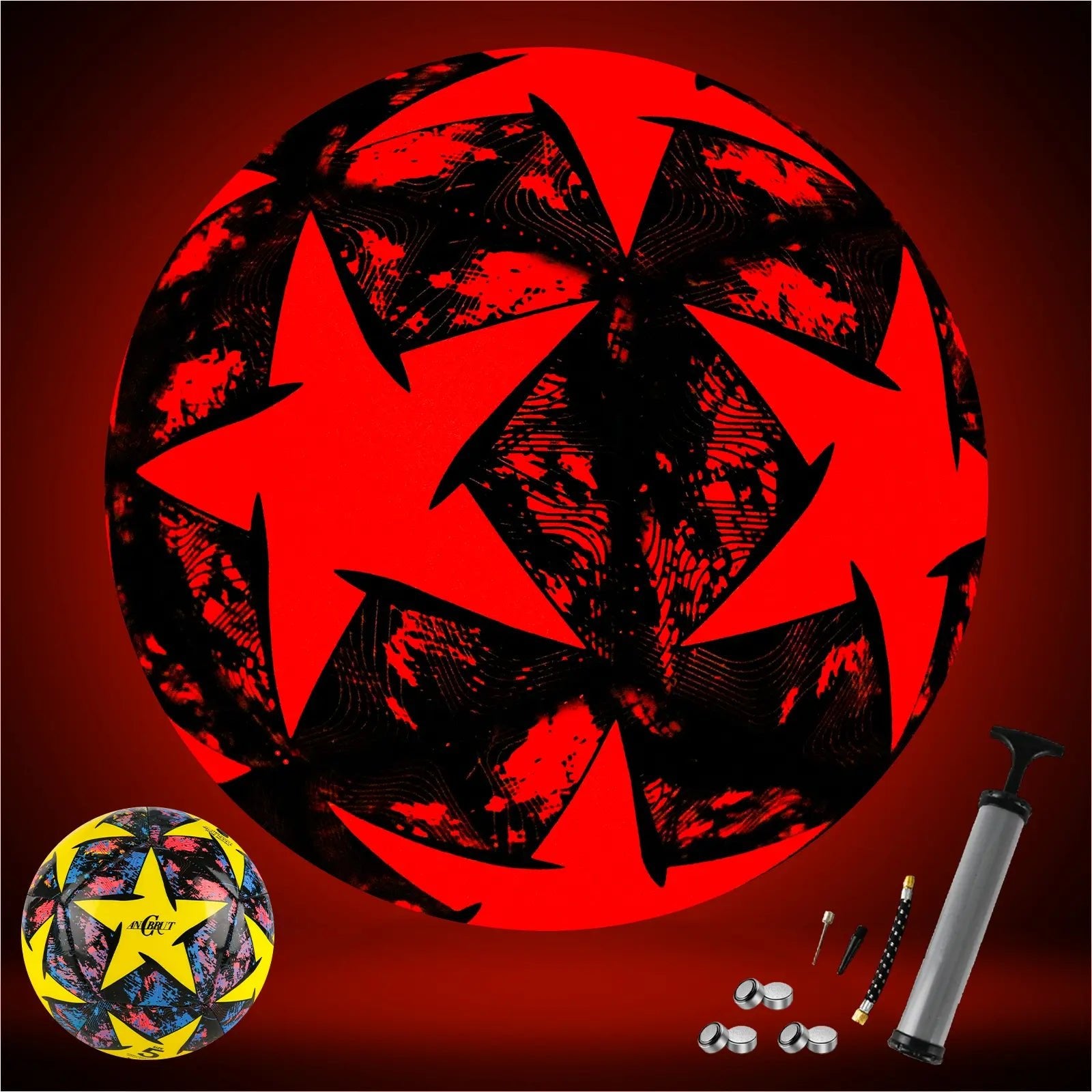Glow In The Dark Soccer Ball- Light Up - Gift Ideas For Teen Boys And Girls - Family Watchs