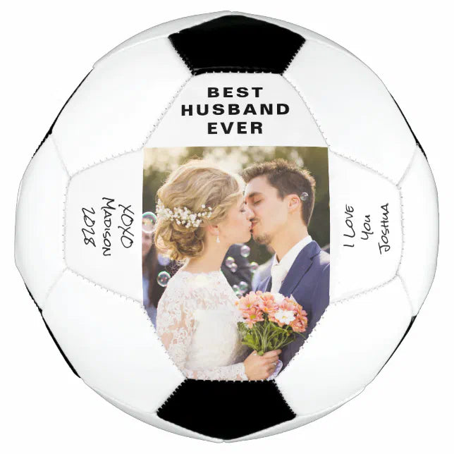 Husband Photo Personalized Soccer Ball