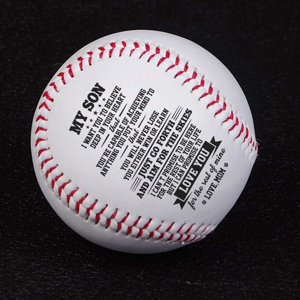 Mom To Son - Love You Birthday Graduation Christmas Holiday Gift Personalized Baseball - Family Watchs
