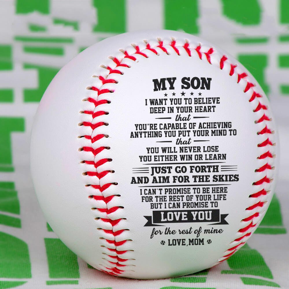Mom To Son - Love You Birthday Graduation Christmas Holiday Gift Personalized Baseball - Family Watchs