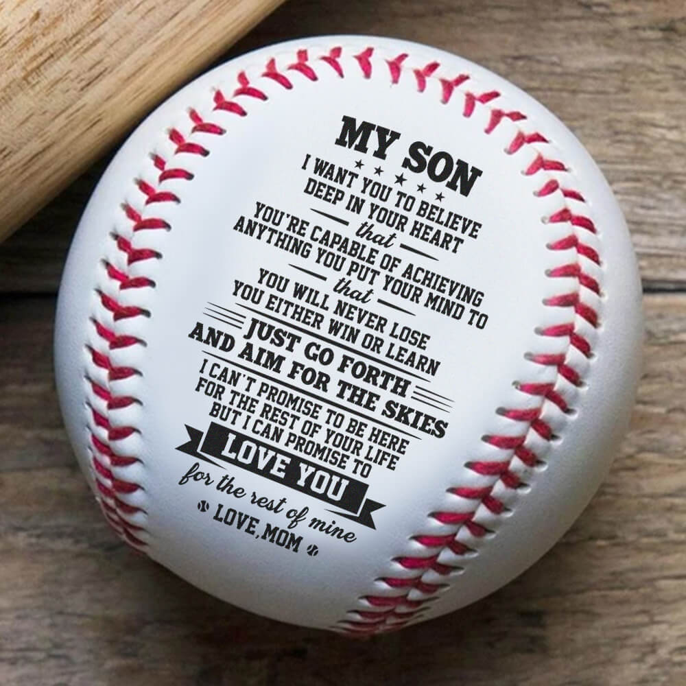 Mom To Son - Love You Birthday Graduation Christmas Holiday Gift Personalized Baseball - Family Watchs