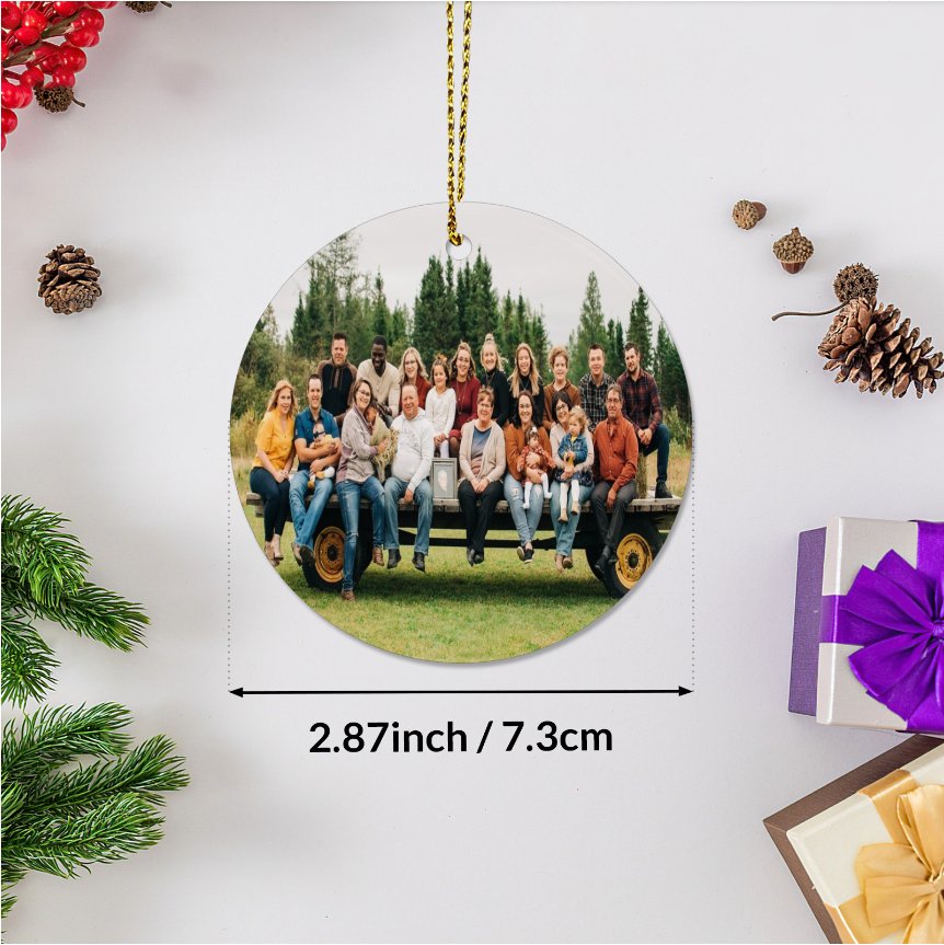 Personalized Christmas Ornaments, Custom Photo Ornament for Christmas 2025 - Family Watchs