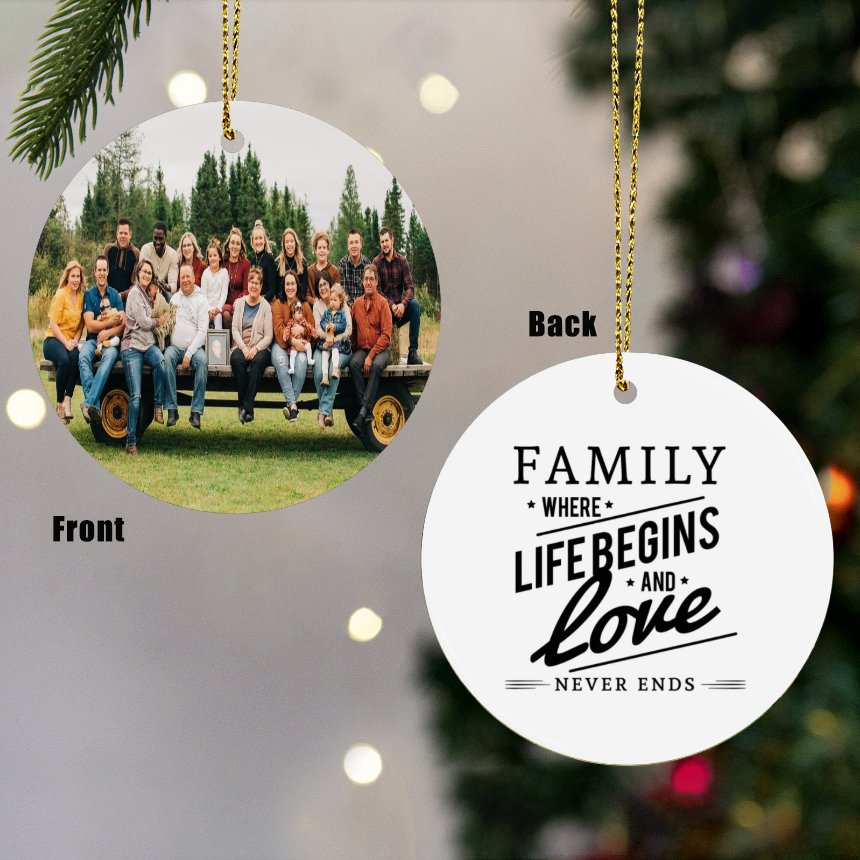 Personalized Christmas Ornaments, Custom Photo Ornament for Christmas 2025 - Family Watchs