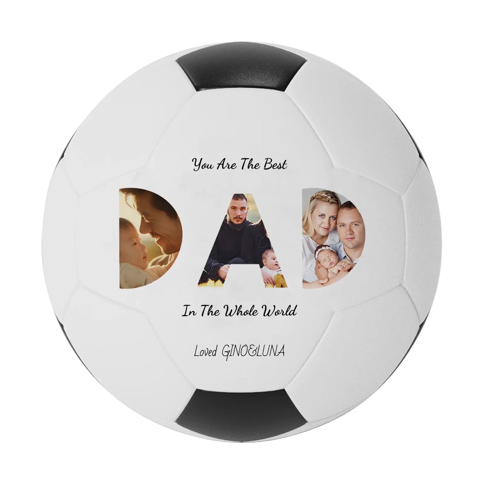 Personalized Custom Father's Day Gift Soccer Ball For Dad - Family Watchs