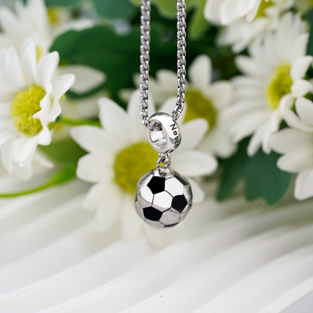 Personalized Custom Name Soccer Ball Necklace - Family Watchs