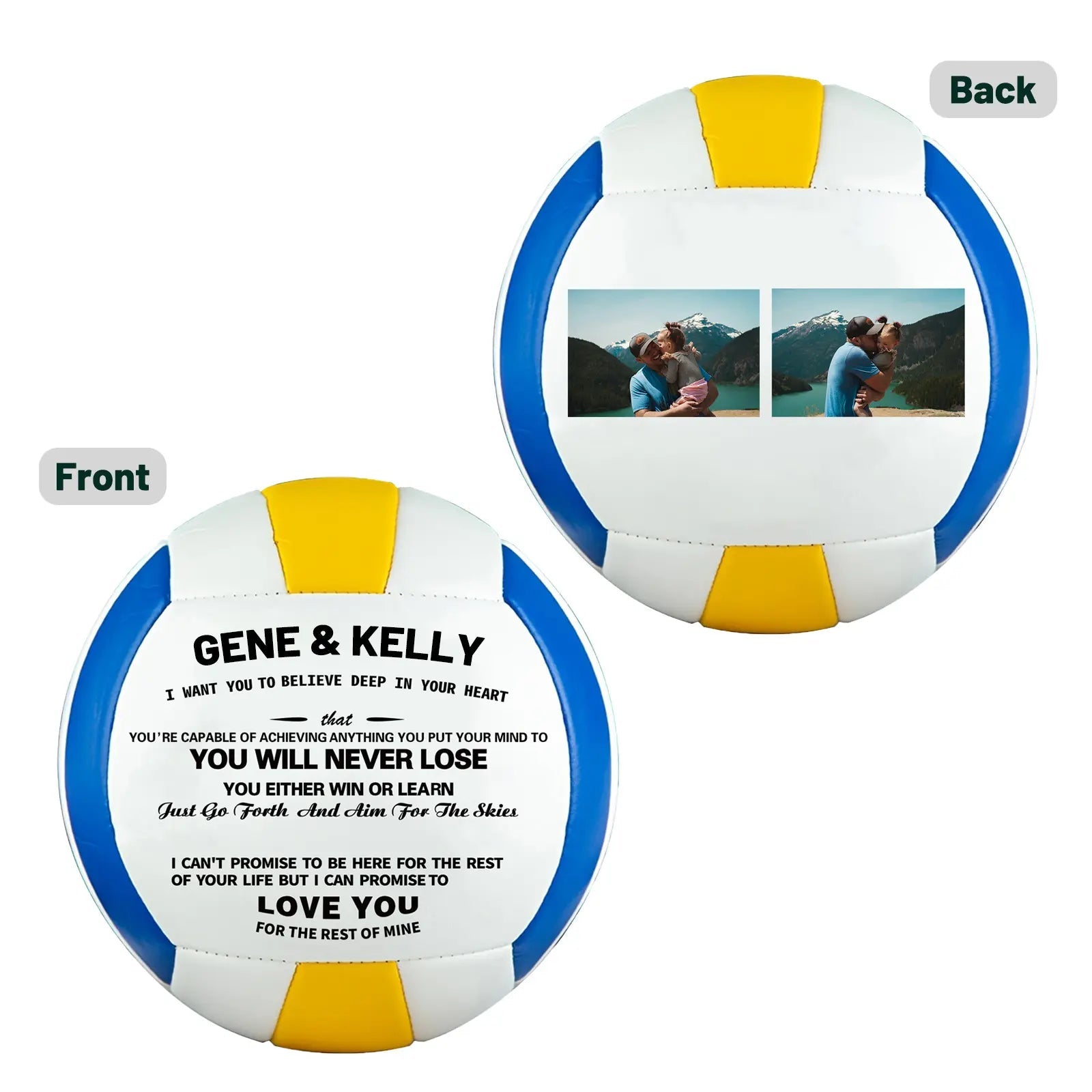 Personalized Custom Photo And Text Gift Volleyball - Family Watchs
