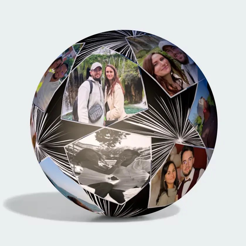 Personalized Custom Photo and Text Star Gift Soccer Ball - Family Watchs