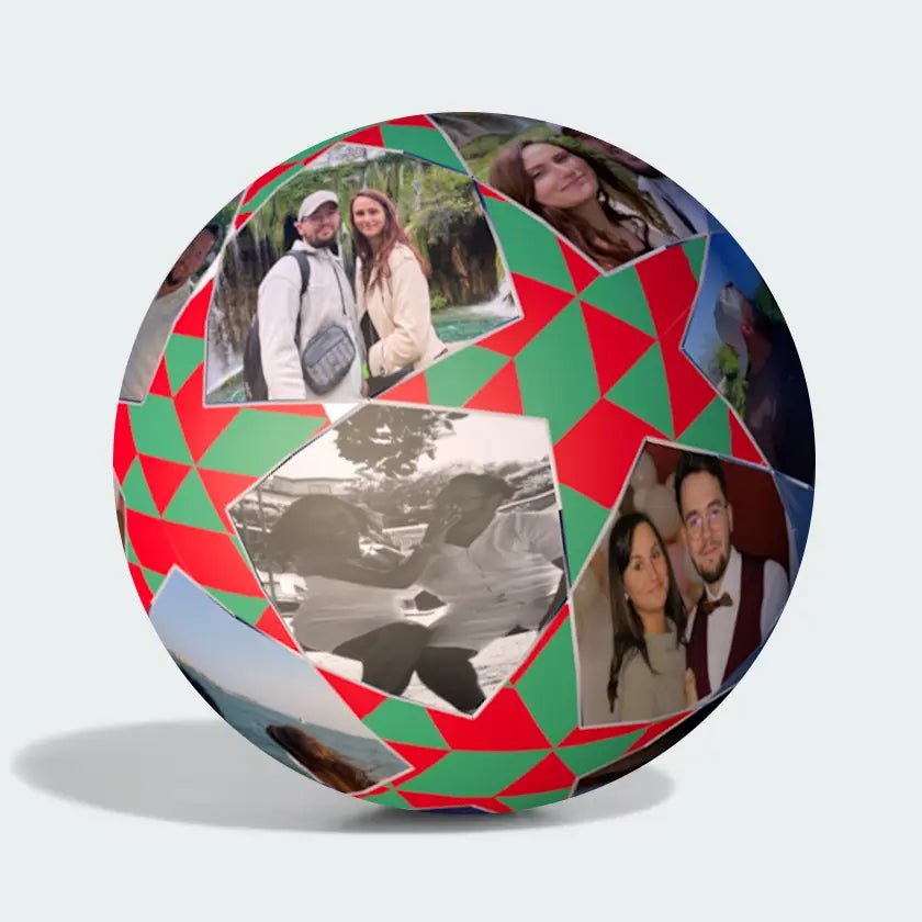 Personalized Custom Photo and Text Star Gift Soccer Ball - Family Watchs