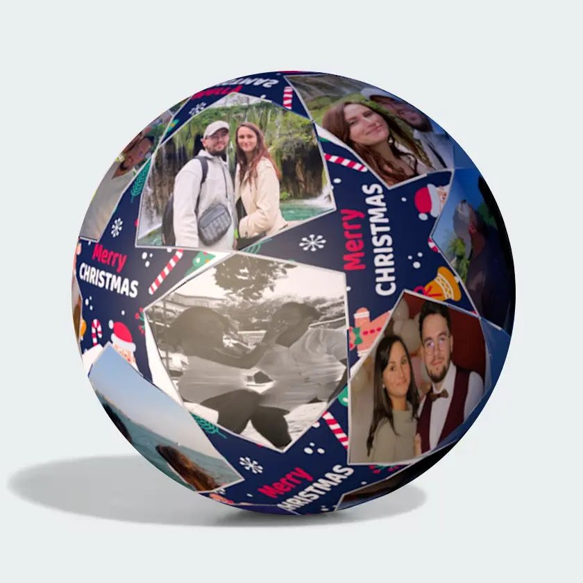Personalized Custom Photo and Text Star Gift Soccer Ball - Family Watchs