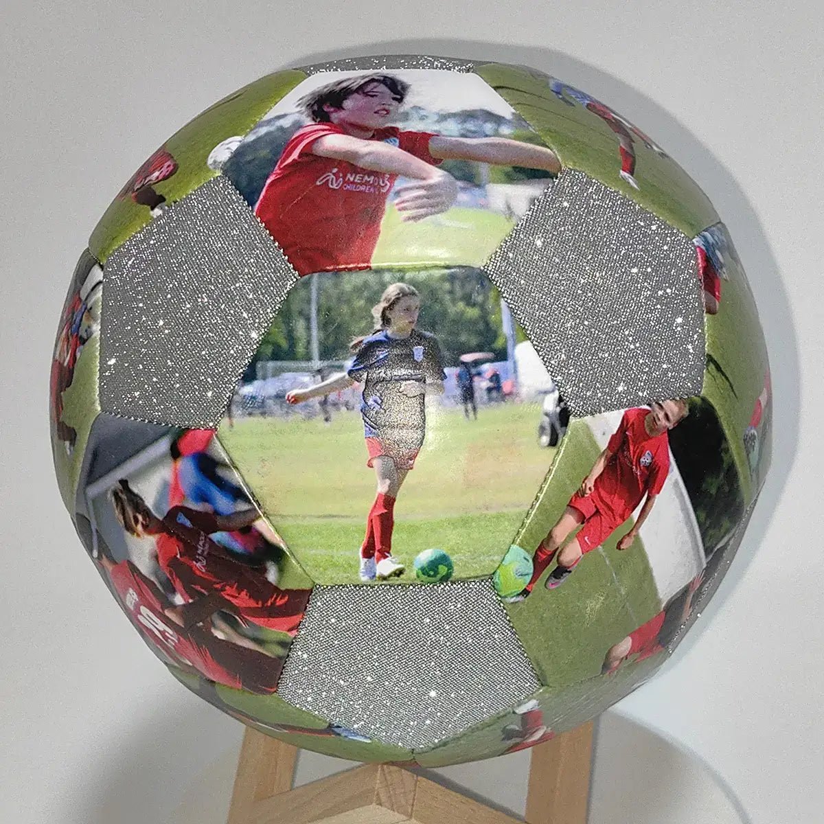 Personalized Holographic Reflective Soccer Gift Ball - Family Watchs