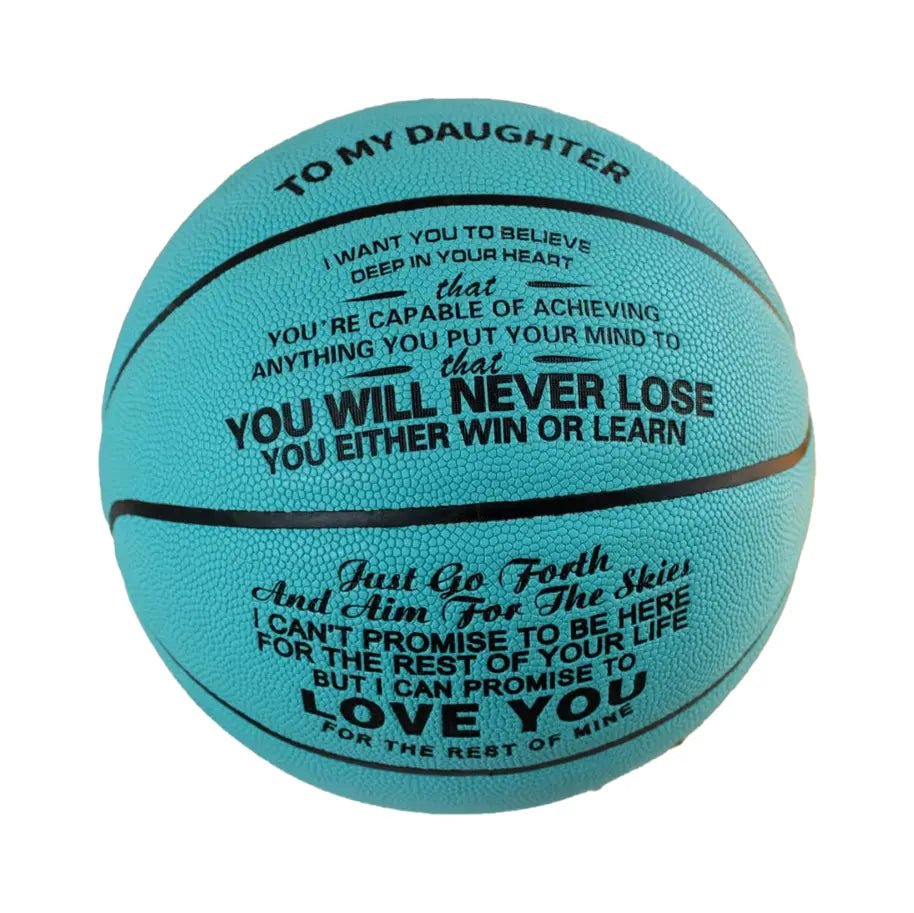 Personalized Letter Basketball For Daughter, Basketball Indoor/Outdoor Game Ball For Girl, Birthday Christmas Gift For Daughter,Blue - Family Watchs