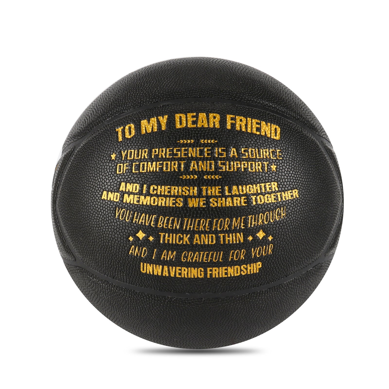 Personalized Letter Basketball For Friend, Basketball Indoor/Outdoor Game Ball For Friend, Birthday Christmas Gift For Friend, Black - Family Watchs
