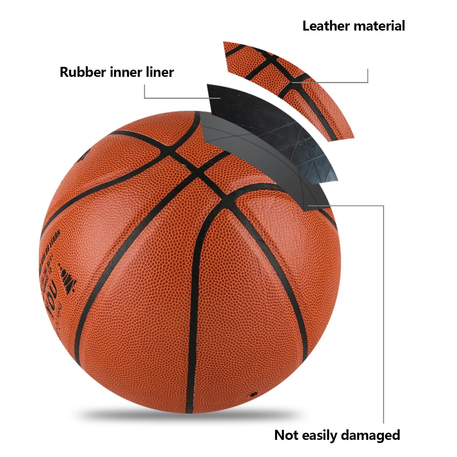 Personalized Letter Basketball For Grandson, Basketball Indoor/Outdoor Game Ball For Boy, Christmas Gift For Grandson,Brown - Family Watchs