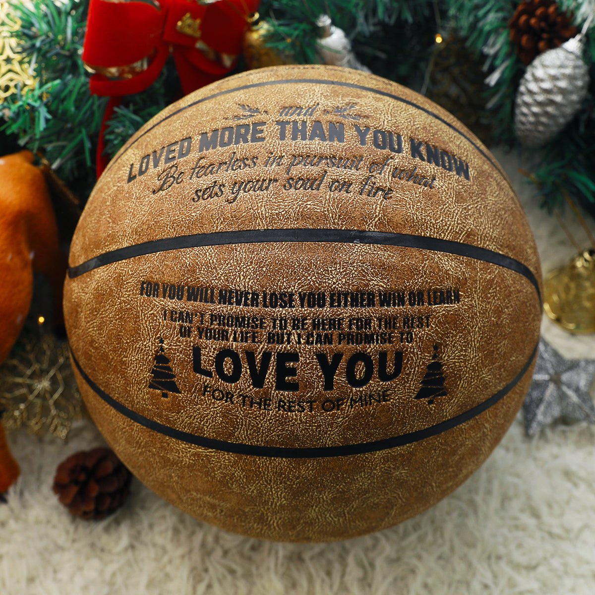 Personalized Letter Basketball For Son, Basketball Indoor/Outdoor Game Ball For Boy, Birthday Christmas Gift For Son, Christmas - Family Watchs