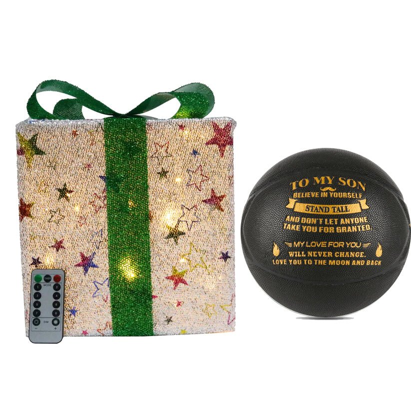Personalized Letter Basketball For Son, Basketball Indoor/Outdoor Game Ball For Boy, Birthday Christmas Gift For Son,Black - Family Watchs