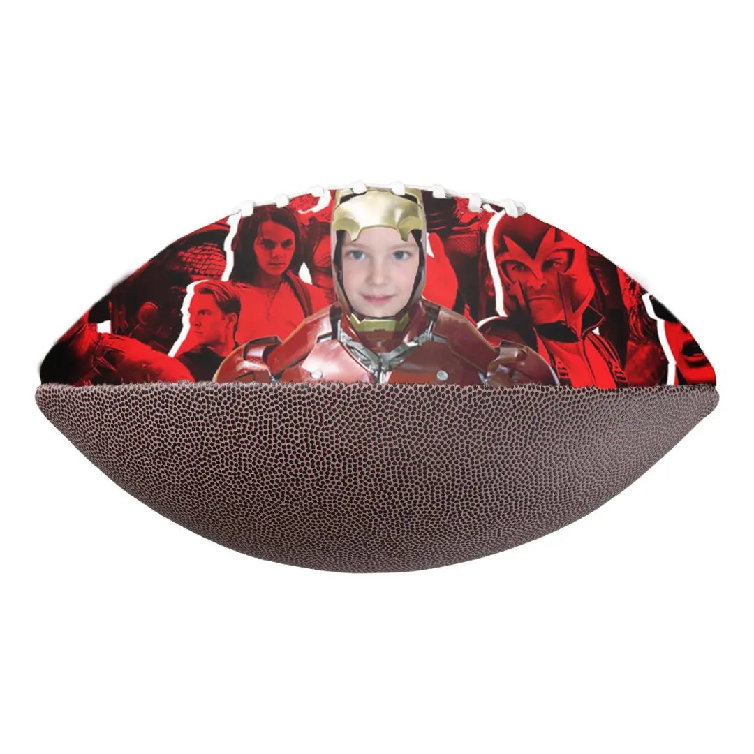 Personalized My Face Custom Iron Man Photo Football Gift - Family Watchs