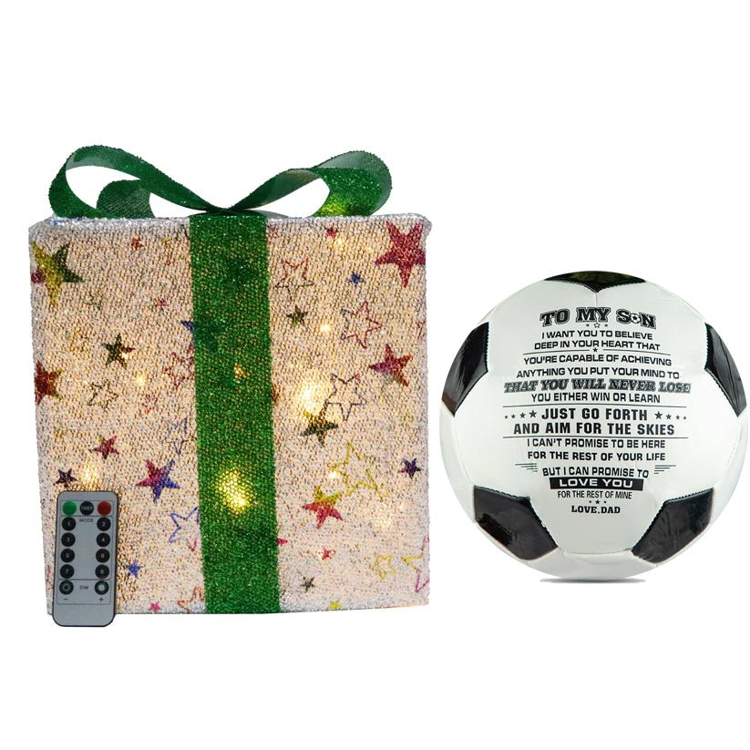 Personalized Printed Soccer Ball Football For My Son, Birthday Christmas Graduation Gift For Son From Dad, Perfect For Outdoor & Indoor Match Or Game，Size 5 - Family Watchs