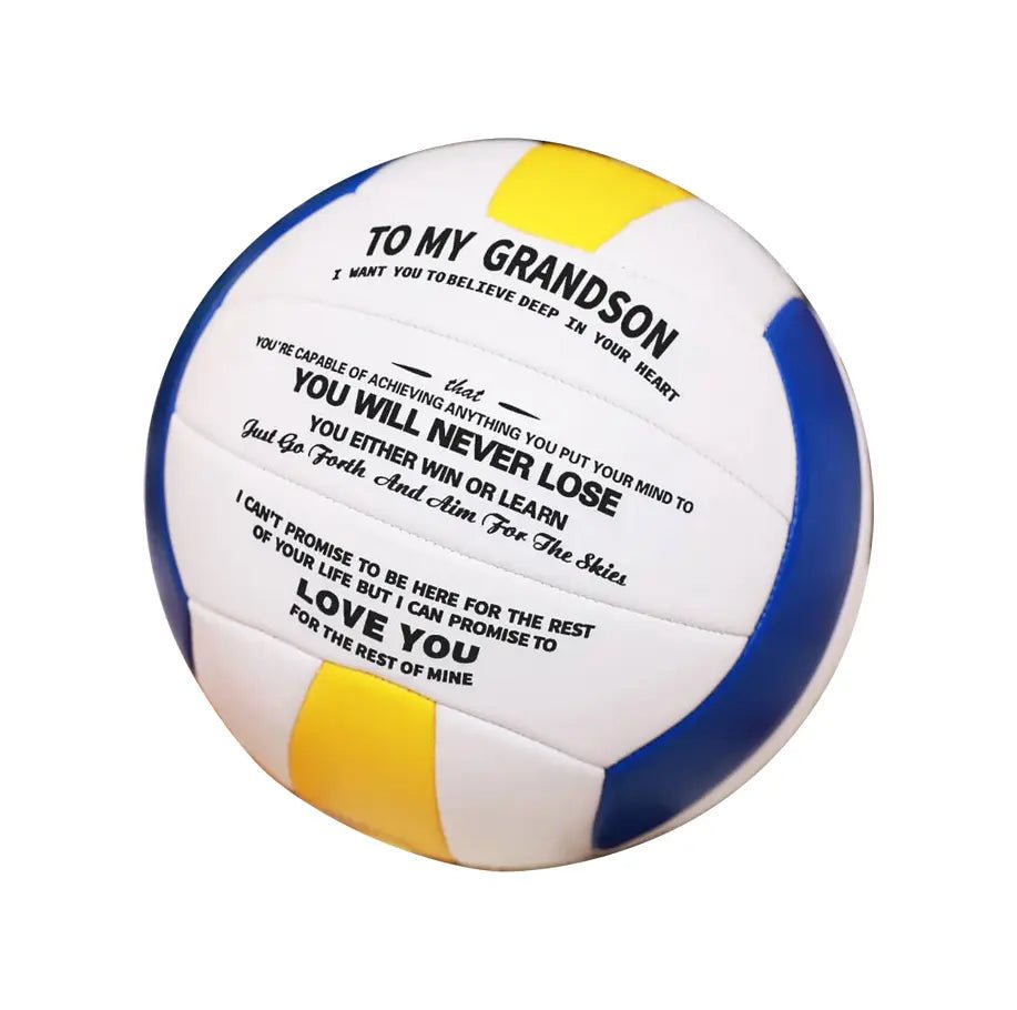 Personalized Printed Volleyball Gift To Grandson Volleyball for Grandson Sport Birthday Sport College Graduation Christmas Volleyball Gift Hand Stitch