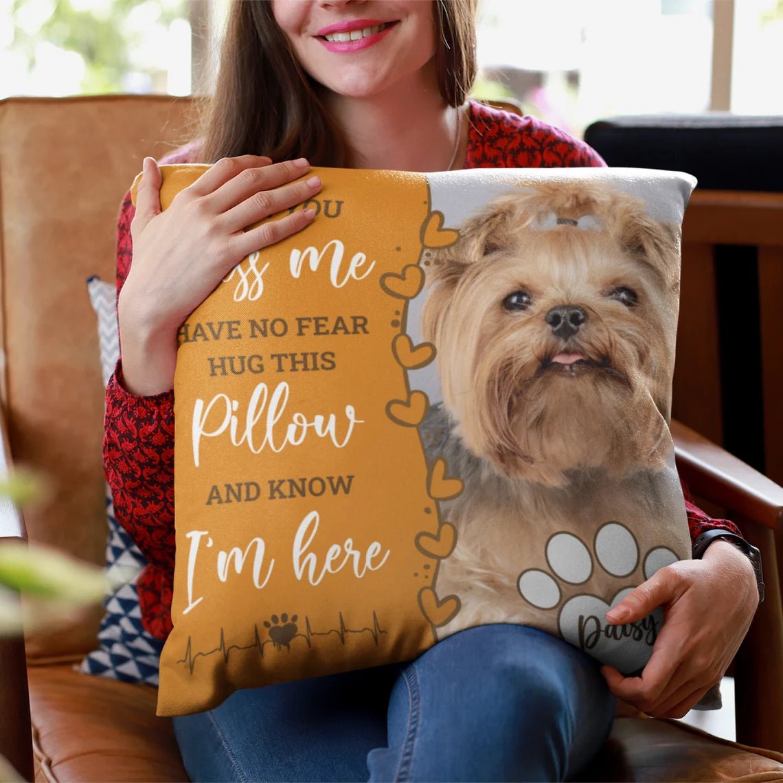 Pet Memorial Gift, Dog Memorial Pillow Personalized, Custom Loss of Pet Sympathy Gift with Pet's Picture, Pet Loss Gift for Dog Lover - Family Watchs