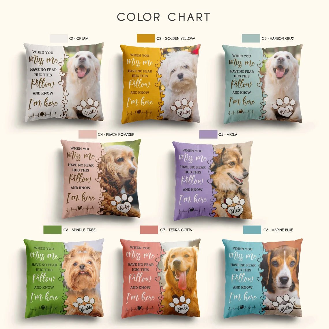 Pet Memorial Gift, Dog Memorial Pillow Personalized, Custom Loss of Pet Sympathy Gift with Pet's Picture, Pet Loss Gift for Dog Lover - Family Watchs