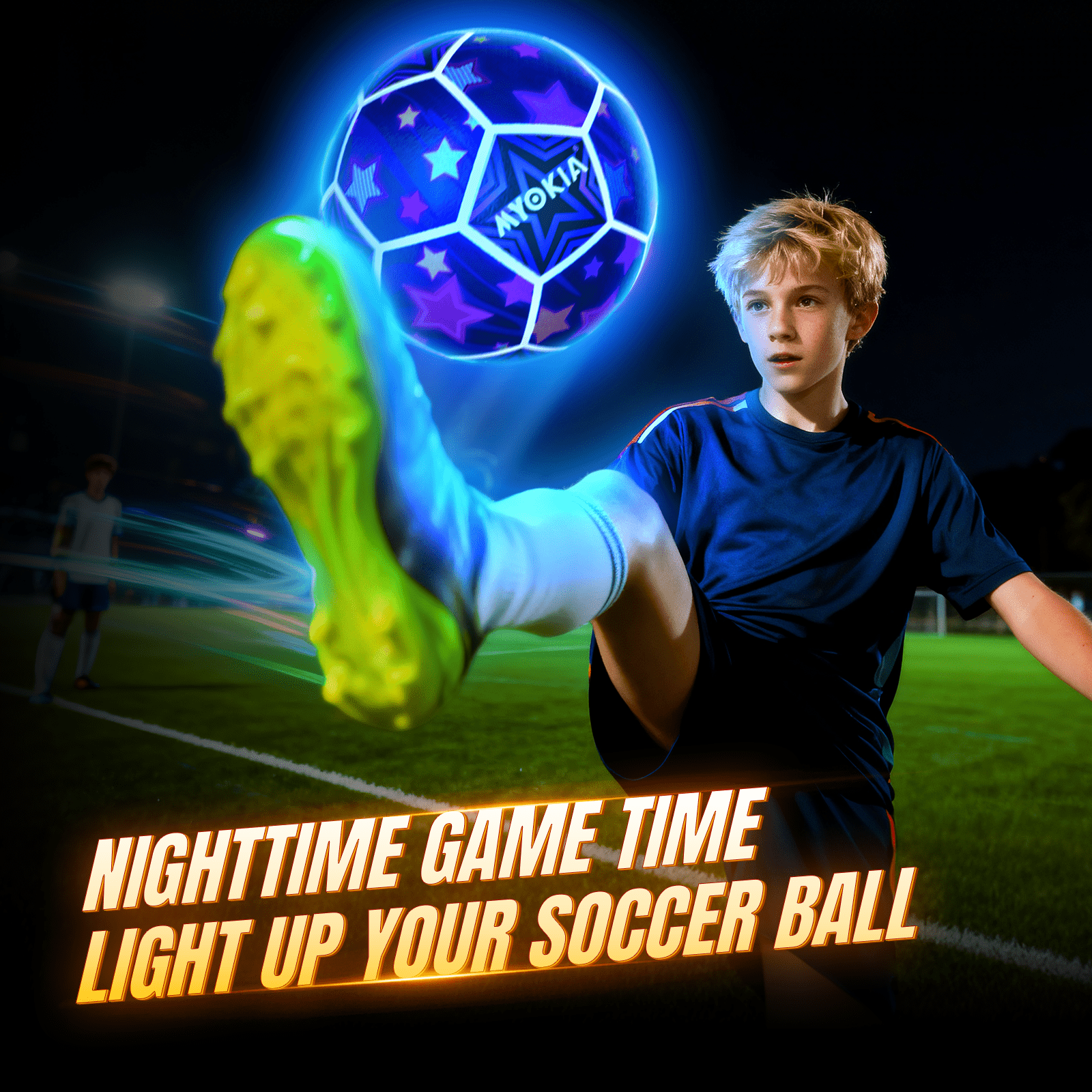Rechargeable Light Up Soccer Ball Size 5 Tri - Color RGB Glow in The Dark for Kids & Teens 3 - 15+, Indoor/Outdoor Sports Gift with Pump & USB Cable - Perfect for Night Games, Birthdays & Backyard - Family Watchs