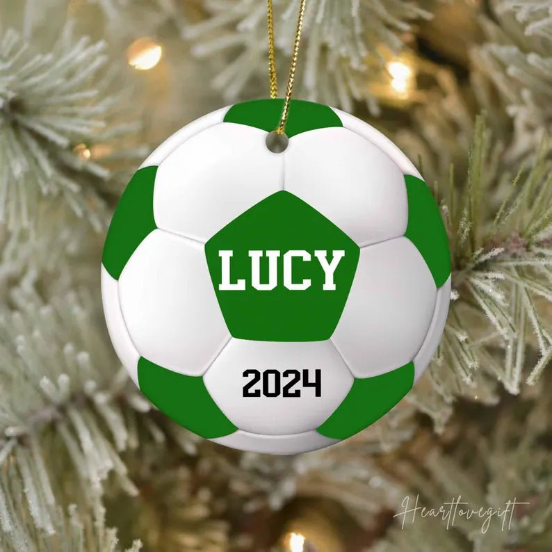 Soccer Christmas Ornament, Sport Christmas Ornament 2024, Personalized Soccer Ornament, Soccer Ornament Decor, Kids Christmas Ornament - Family Watchs