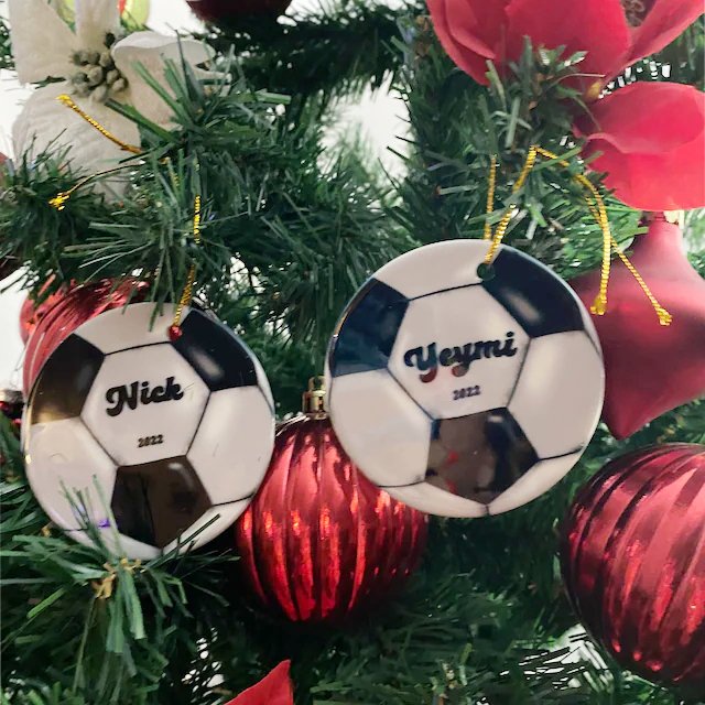 Sports Christmas Ornament 2024 - Kids Christmas Ornament - Soccer Ornament - Family Watchs