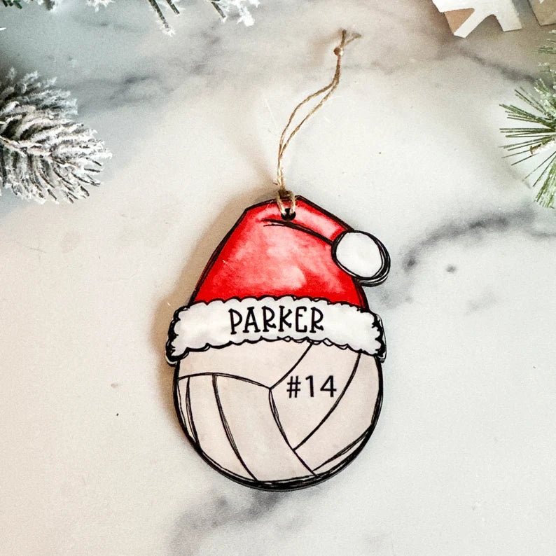Volleyball Christmas Ornament, 2024 Volleyball Ornament Personalized, 2024 Christmas Ornament, Personalized Ornament, Volleyball Coach Gift - Family Watchs