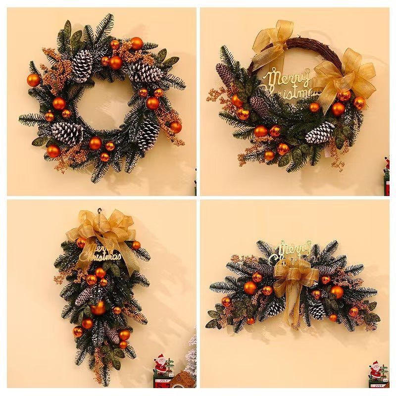 Wreath, Christmas wreath, whimsical wreath, Christmas swing, fun door wreath, holiday swing, Jolly door swing, holiday wreath - Family Watchs