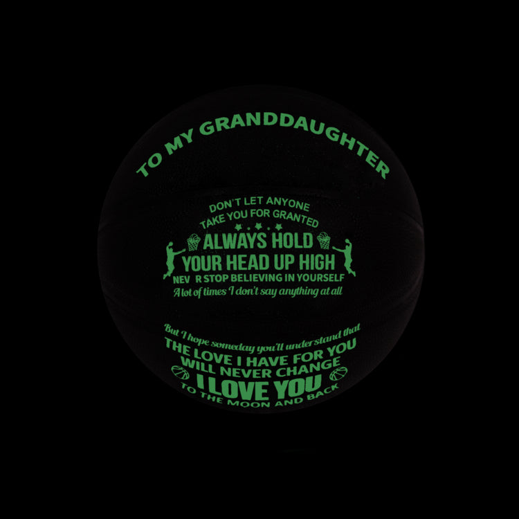 Familywatchs Gift Customized Personalise luminous Basketballs For Granddaughter,Size 7 (29.5 inches)