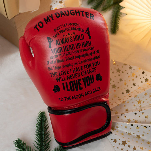 FAMILYWATCHS Gift Customized Personalise Boxing Gloves For Daughter Red