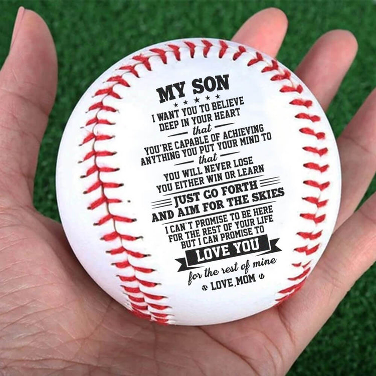 Mom To Son - Love You Birthday Graduation Christmas Holiday Gift Personalized Baseball