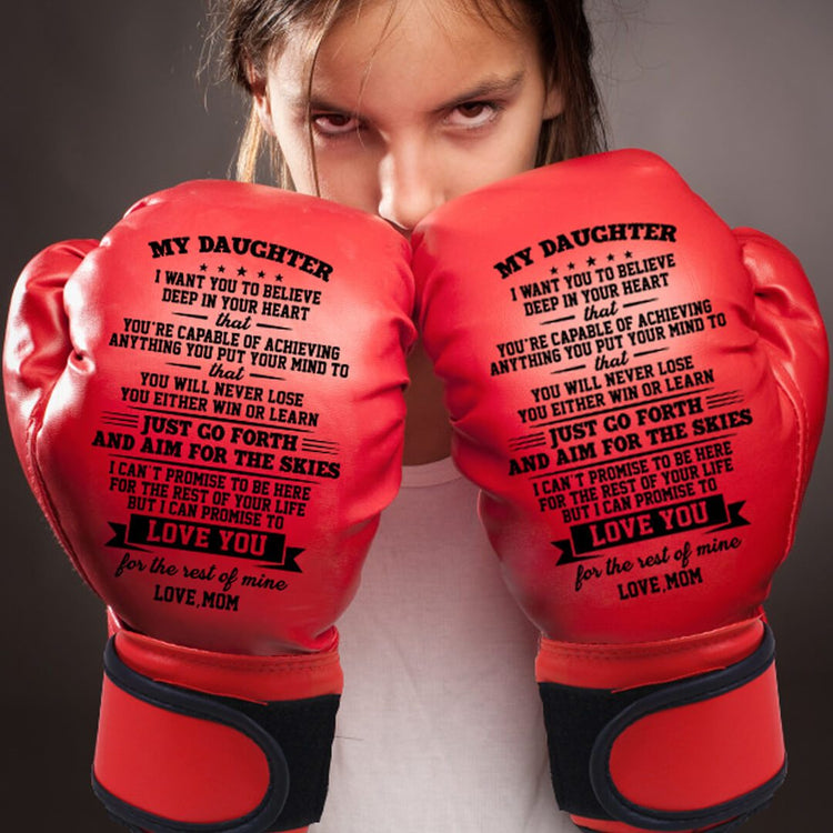 FAMILYWATCHS Gift Customized Personalise Boxing Gloves For Daughter From Mom