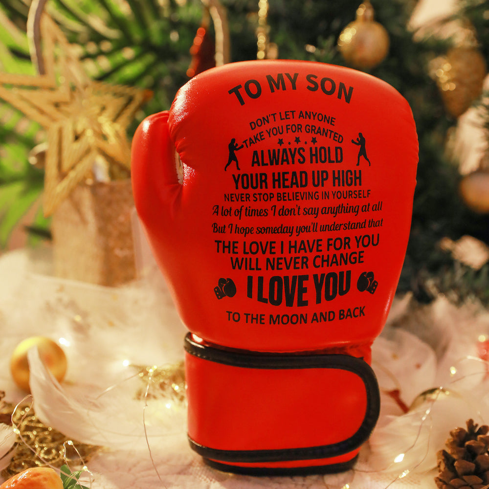 FAMILYWATCHS Gift Customized Personalise Boxing Gloves For Son